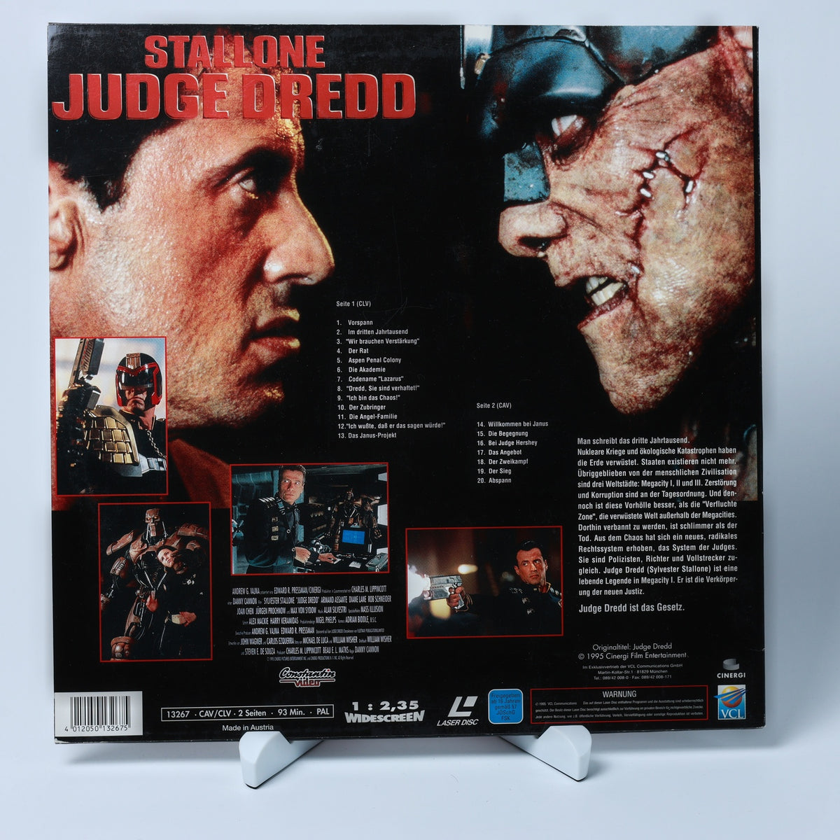 Judge Dredd - Sylvester Stallone - 1995 - Widescreen - LaserDisc - Zustand Gut
