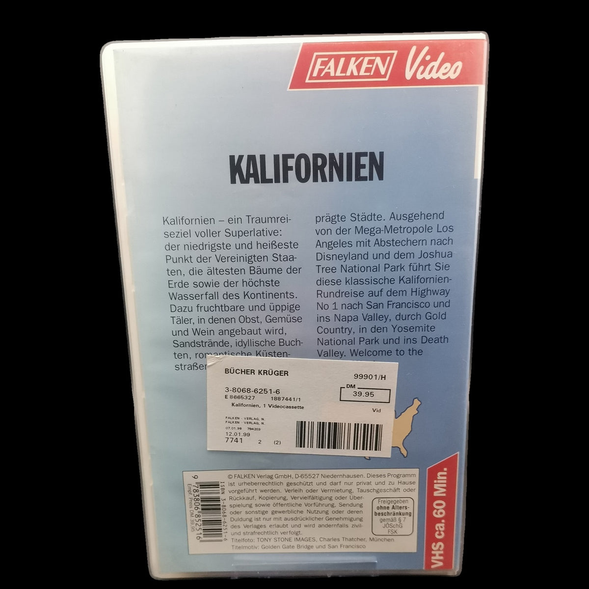 Kalifornien - Reise-Dokumentation - Dokumentarfilm - PAL - VHS - Gebraucht