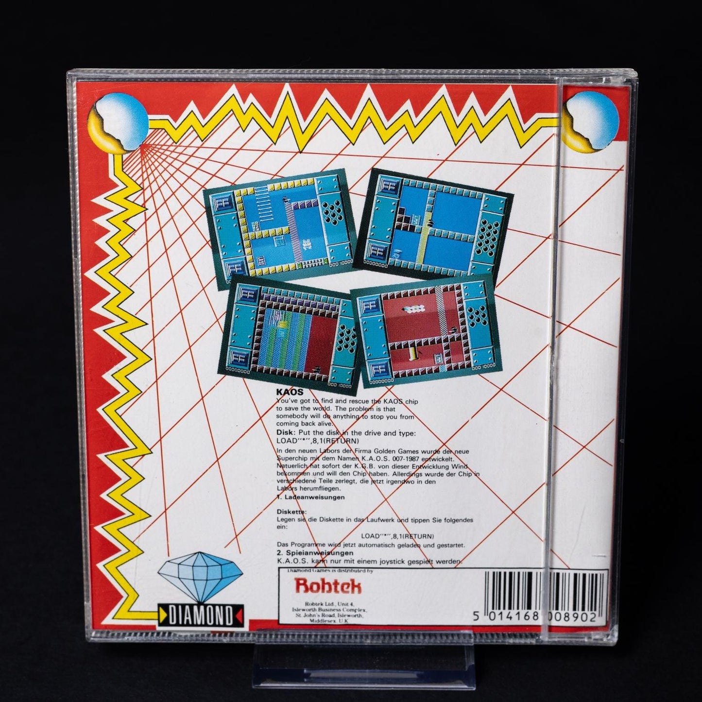 kaos-cbm-commodore-64-c64-128-diskette-cib-komplett-englisch-3 - Utopia Collectibles