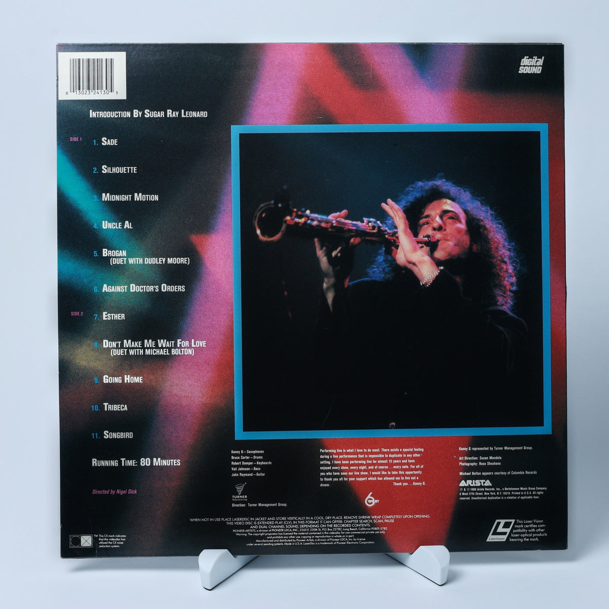 Kenny G Live - 1989 - Pioneer Artists LaserDisc - 80 Min - Zustand Gut