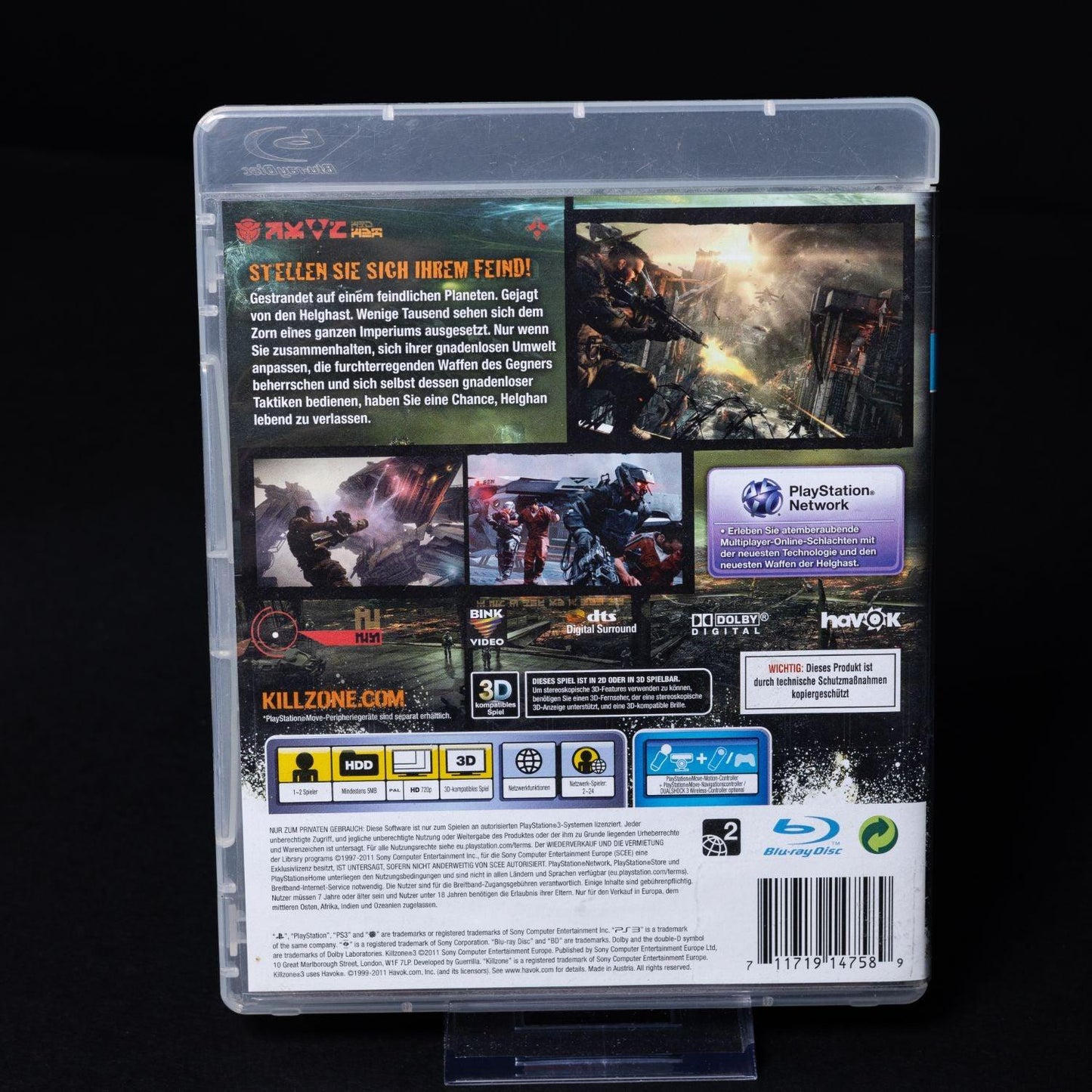 Killzone 3 - Playstation 3 PS3 Spiel - CiB - PAL - Zustand Sehr Gut