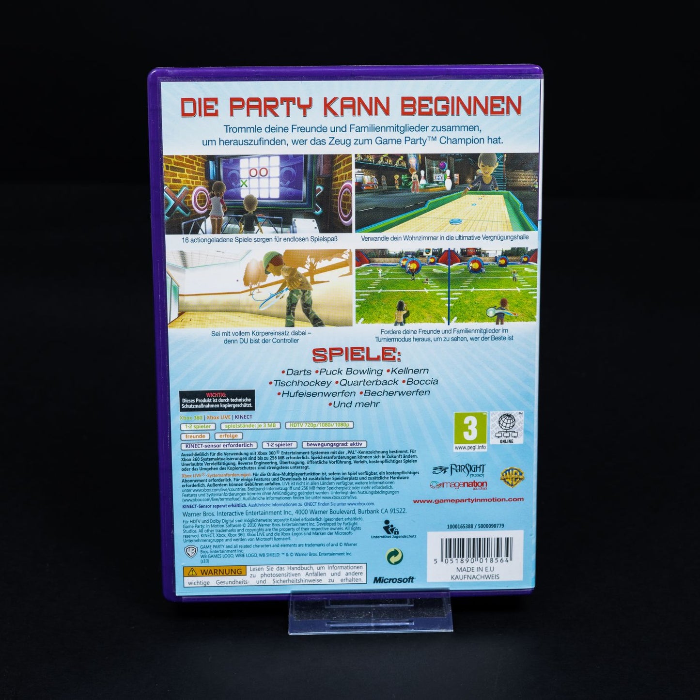 Kinect Game Party in Motion - XBOX 360 Spiel - CiB - Zustand Sehr Gut