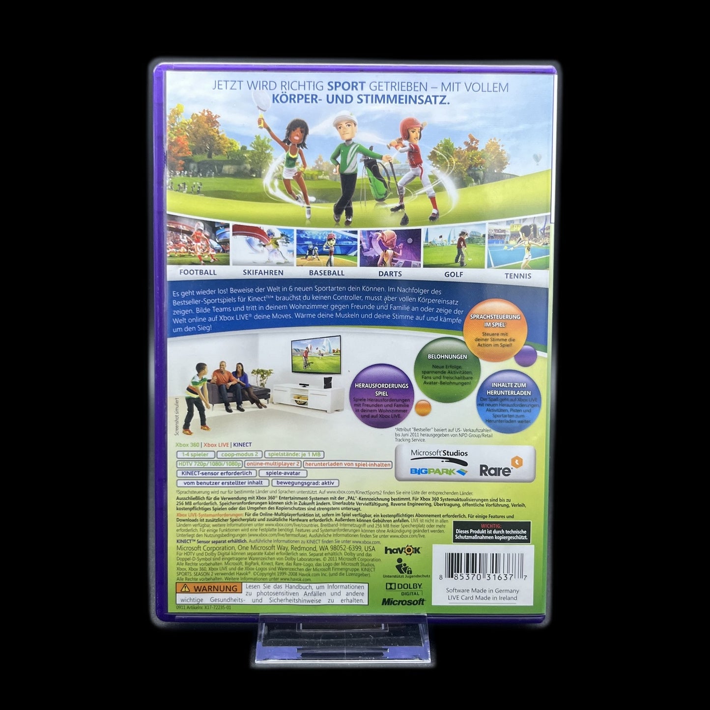 Kinect Sports: Season Two - Xbox 360 - In OVP - PAL - deutsch - Gebraucht