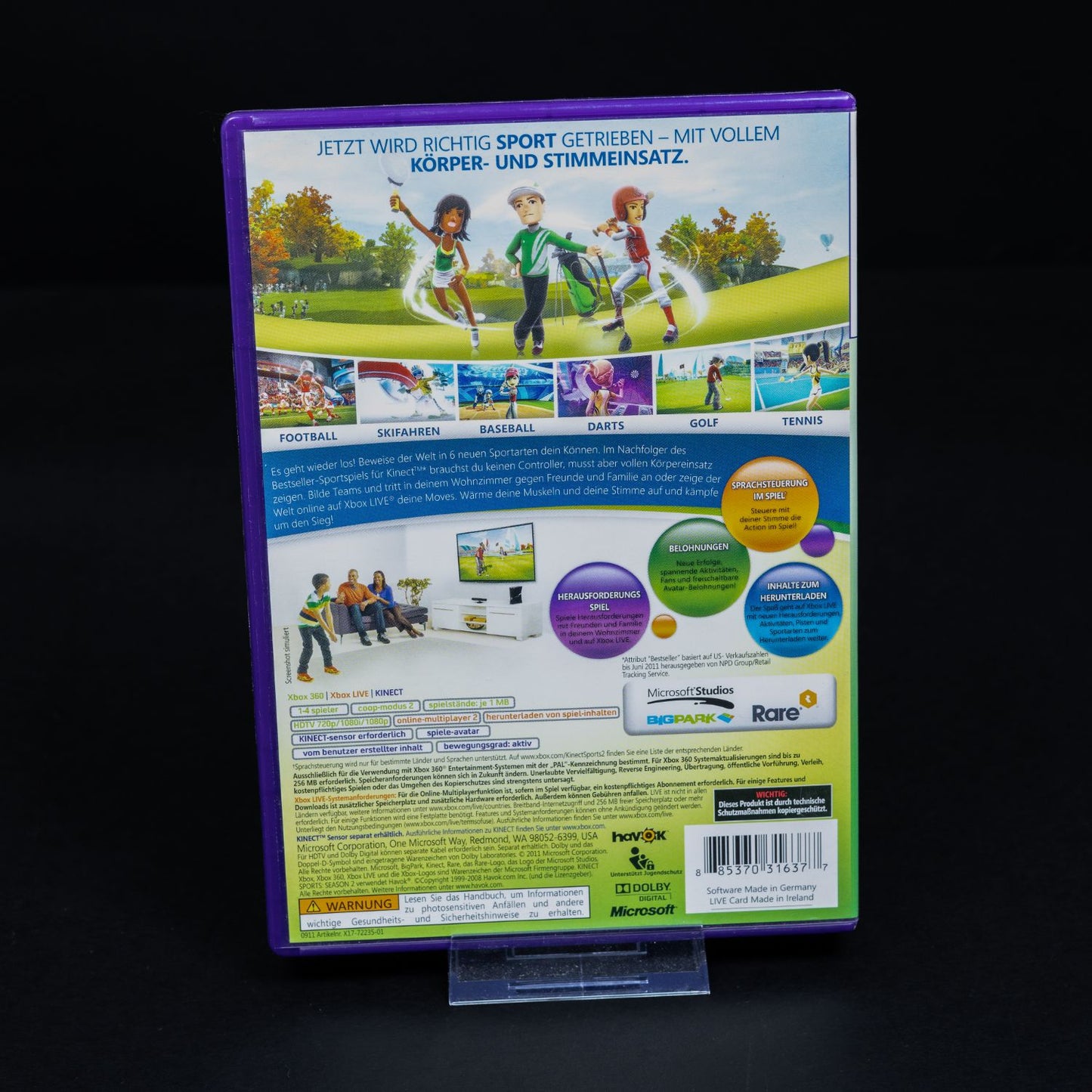 Kinect Sports Season Two - XBOX 360 Spiel - CiB - Zustand Sehr Gut