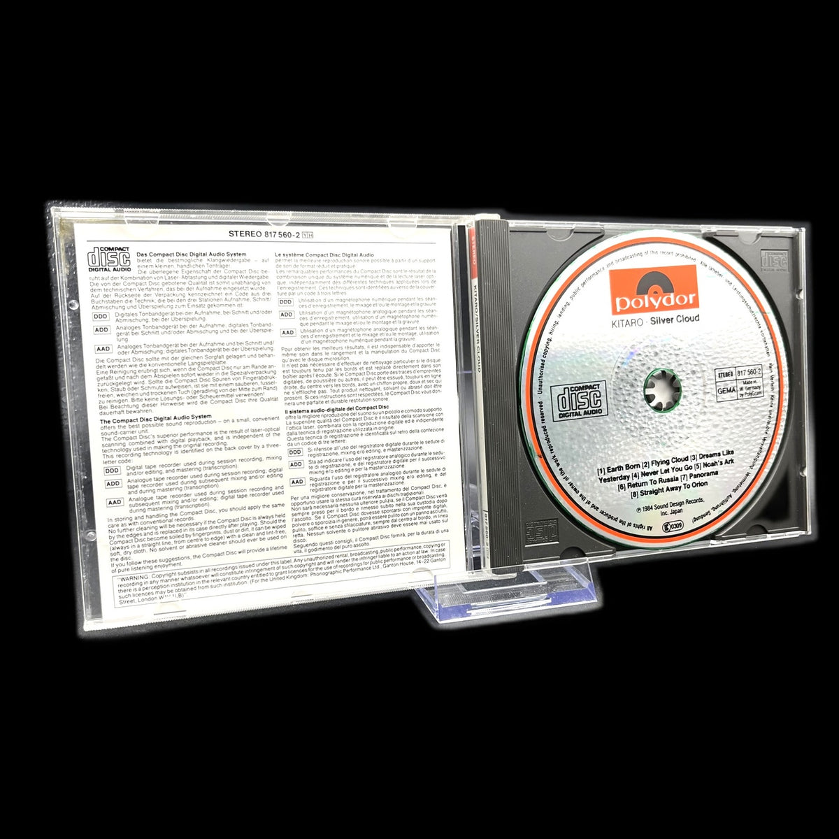 Kitaro - Silver Cloud - CD Album - 1984 - New Age - West Germany - Gebraucht