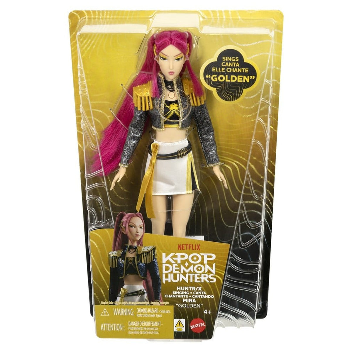 KPop Demon Hunters Singende Puppe Huntrix Mira (Golden) - Modepuppe - Neu & OVP