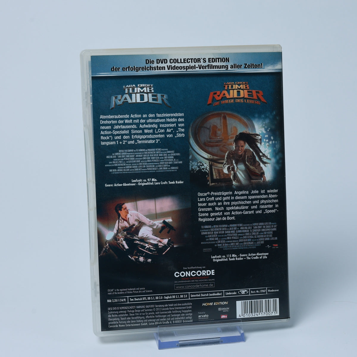 Lara Croft Tomb Raider - Collector's Edition - 2 Discs - DVD - Zustand Sehr Gut