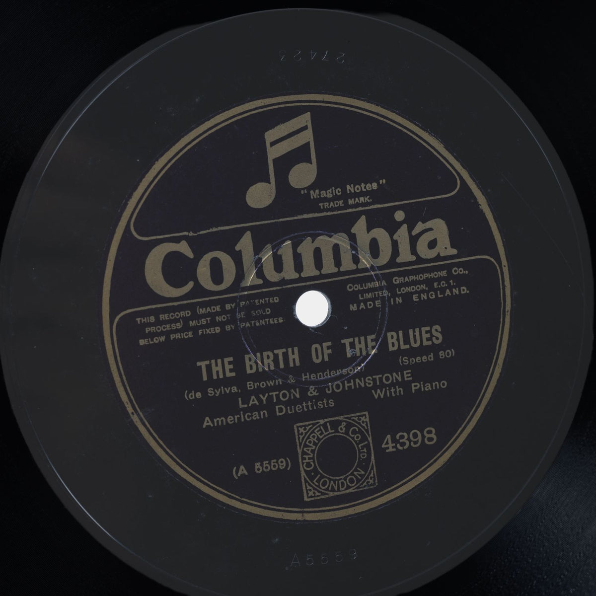 Layton And Johnstone - Lido Lady / The Birth Of The Blues - Shellack 1927 - NM
