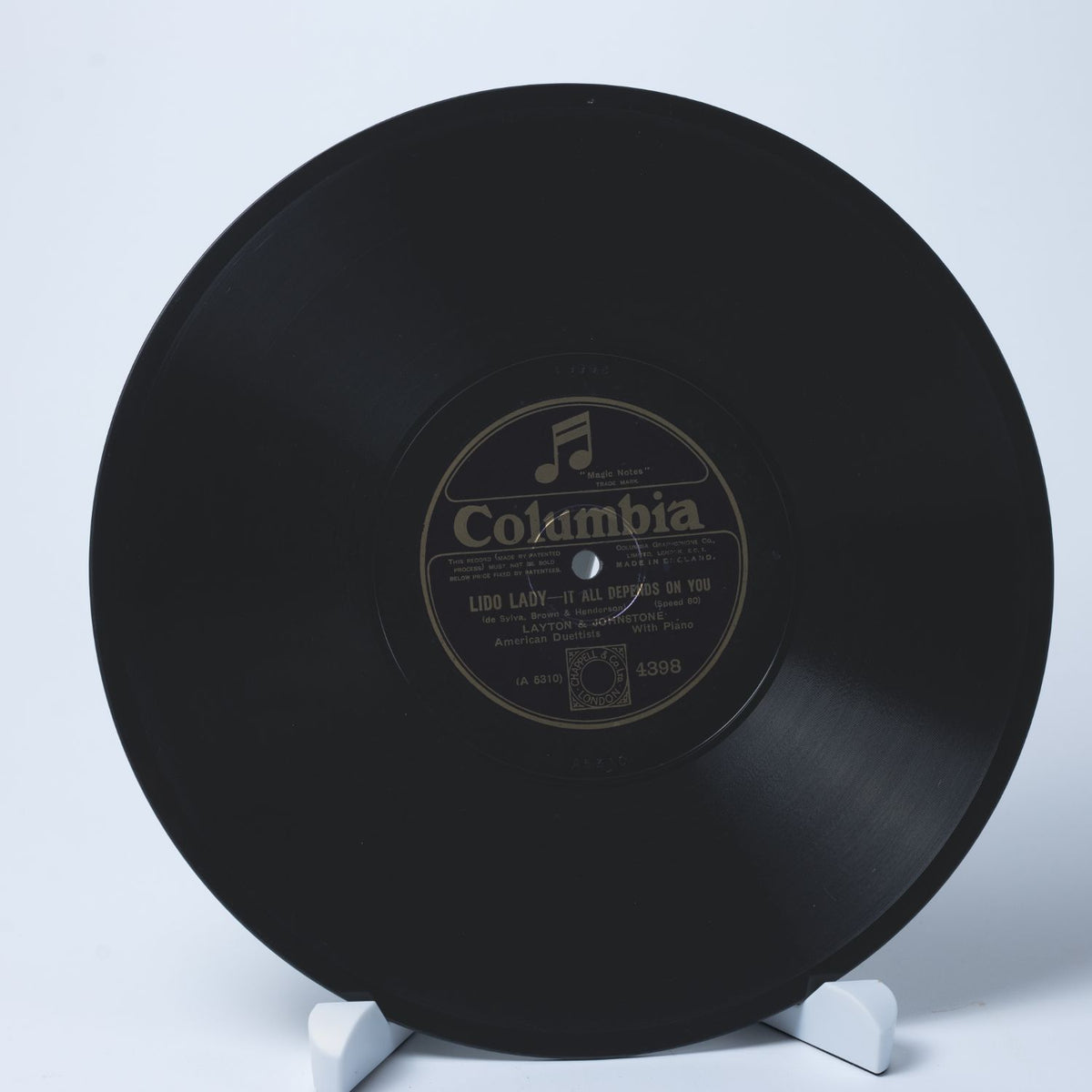 Layton And Johnstone - Lido Lady / The Birth Of The Blues - Shellack 1927 - NM