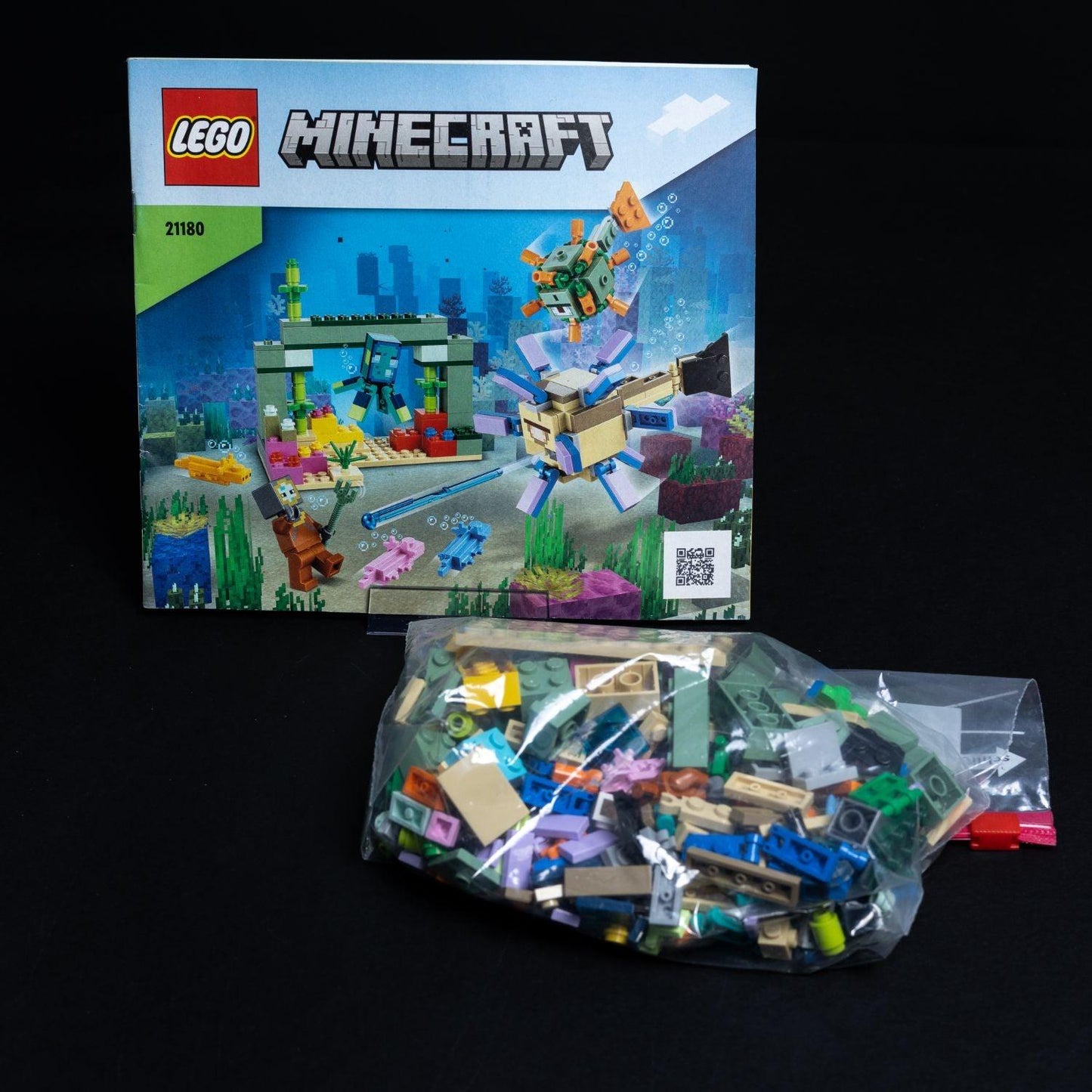 lego-minecraft-das-waechterduell-modell-21180-vollstaendig-mit-anleitung-1 - Utopia Collectibles