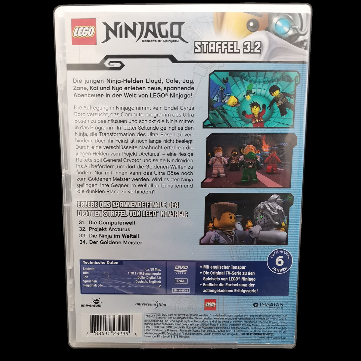 LEGO Ninjago - Staffel 3 - Staffel 3.2 - enthält Folgen 31-34 - Animation - DVD