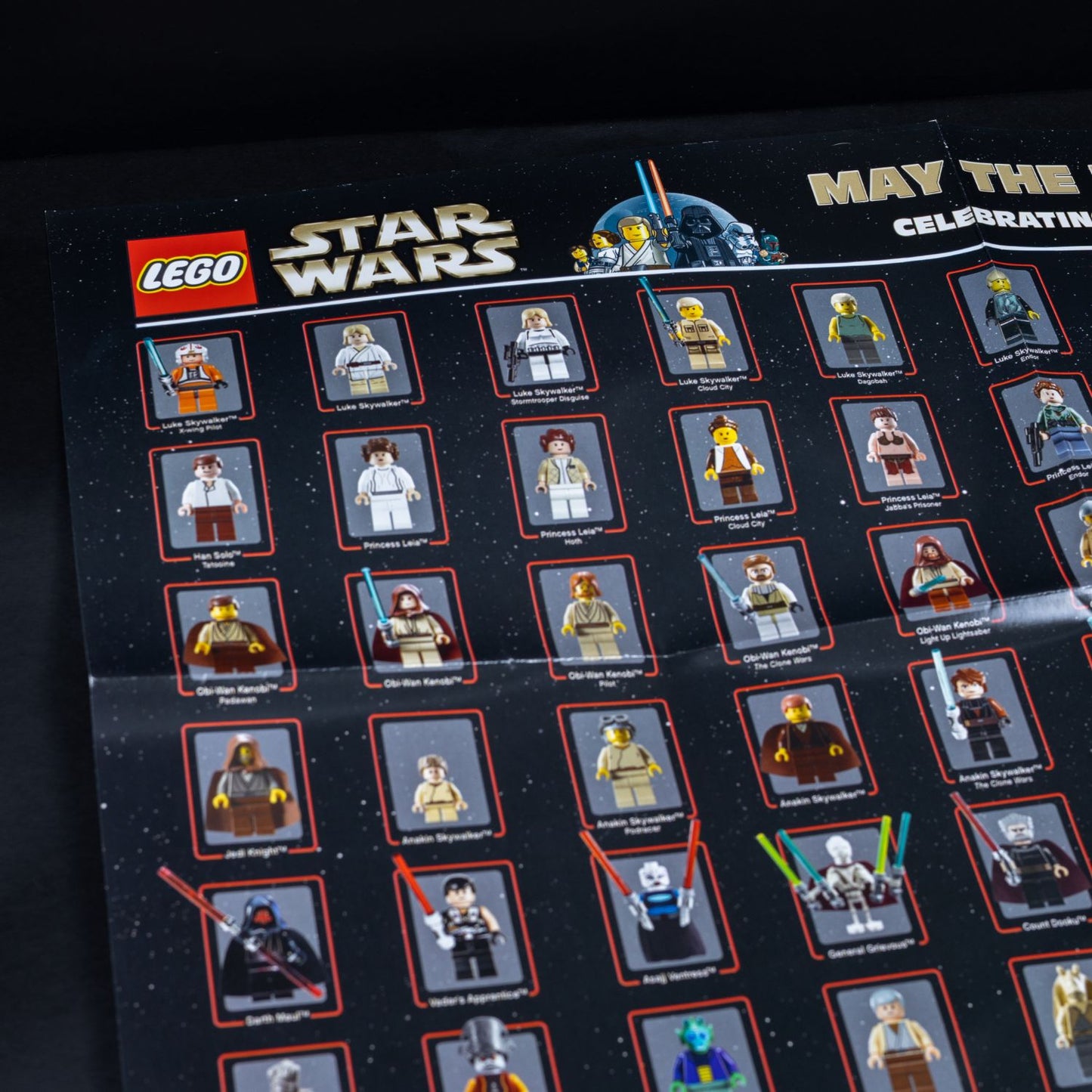 LEGO Star Wars Poster - Figuren 1999-2009 - Limited Edition - 13588 von 15000