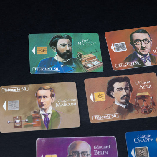 Les Grandes Figures des Telecommunications - 10 Telefonkarten aus Frankreich