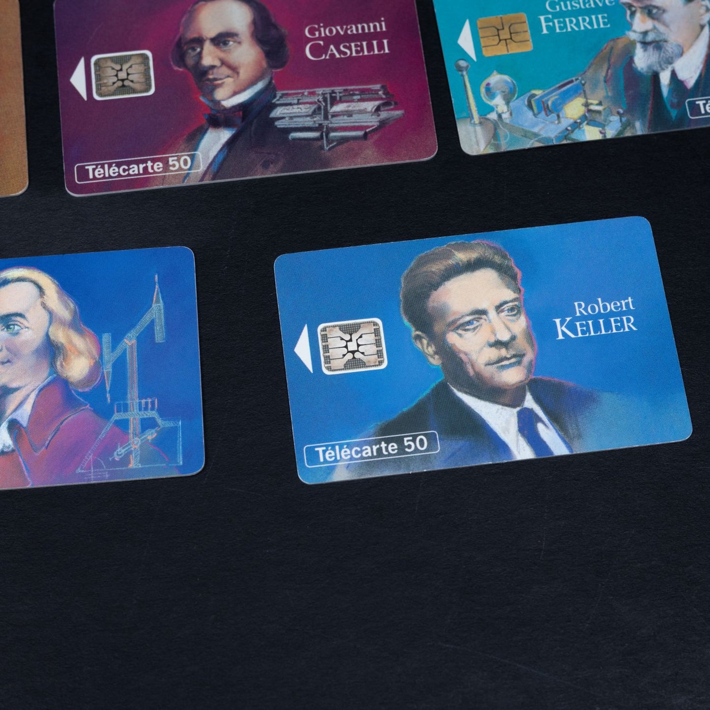 Les Grandes Figures des Telecommunications - 10 Telefonkarten aus Frankreich