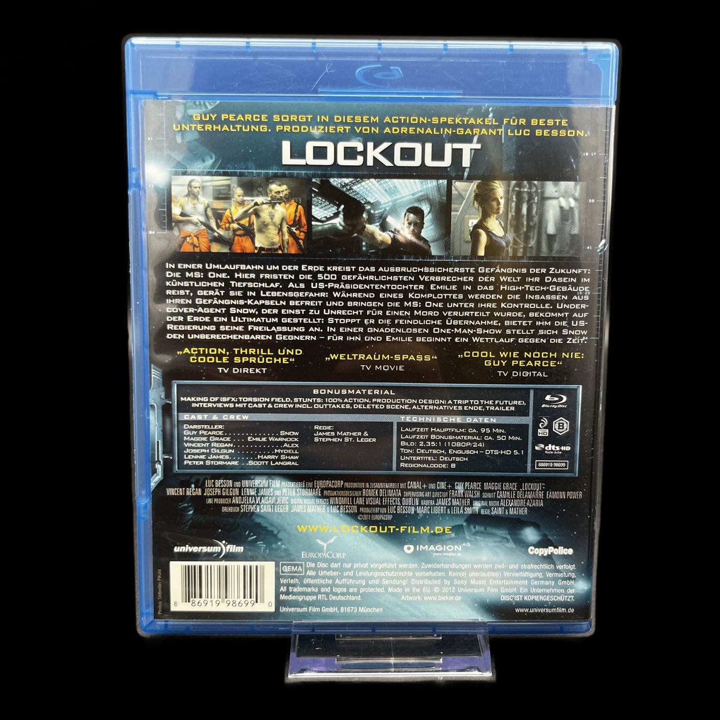 Lockout - Guy Pierce - Maggie Grace - Action Sci-Fi - Blu-Ray - Top Zustand