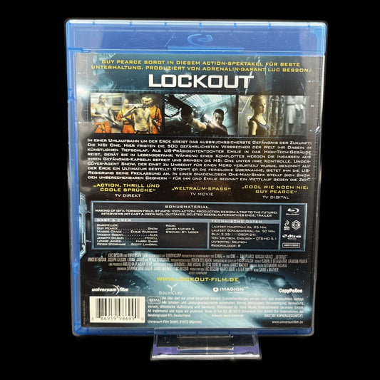 Lockout - Guy Pierce - Maggie Grace - Action Sci-Fi - Blu-Ray - Top Zustand
