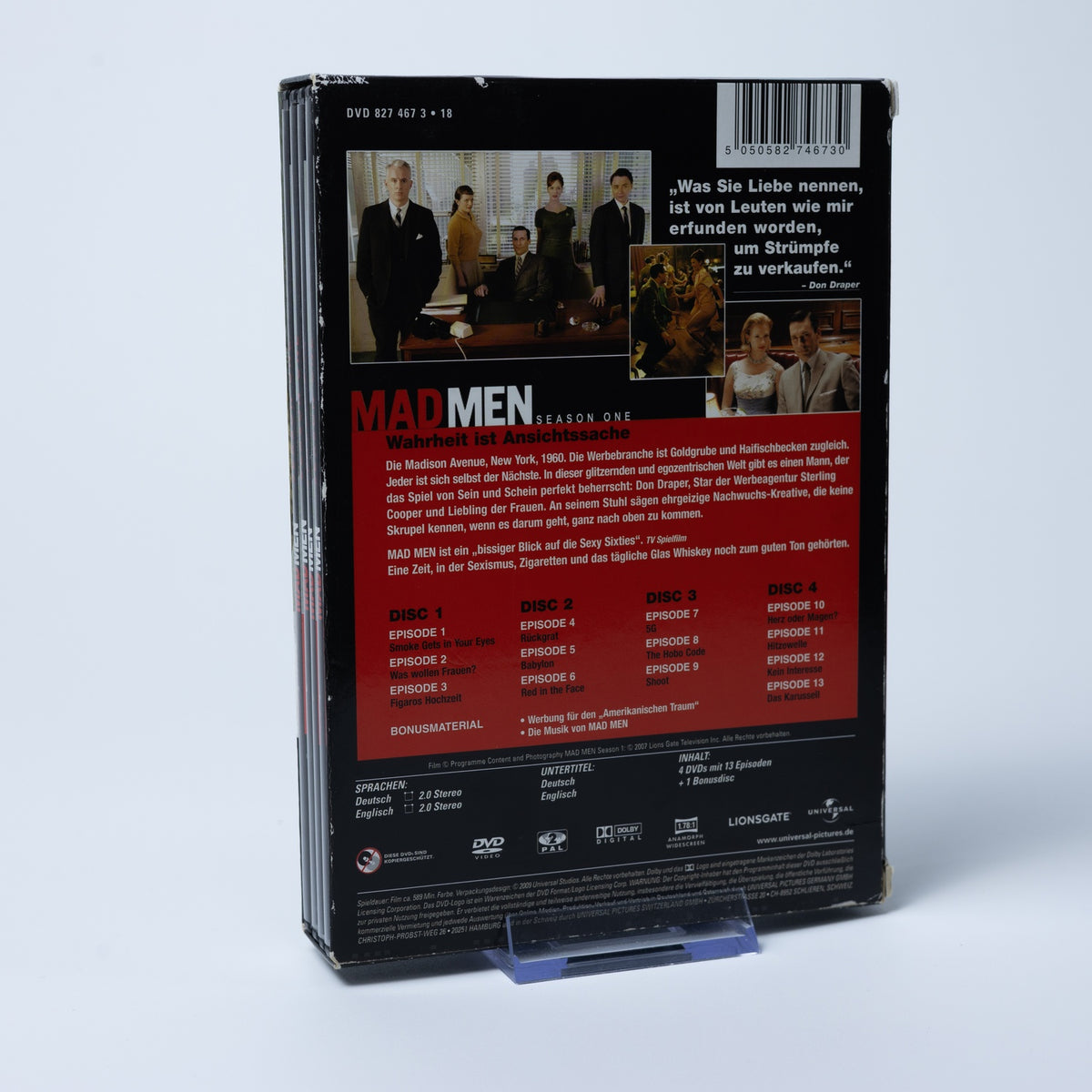 Mad Men - Season One - Staffel 1 auf DVD - 4 Disc Set mit Schuber - Gebraucht