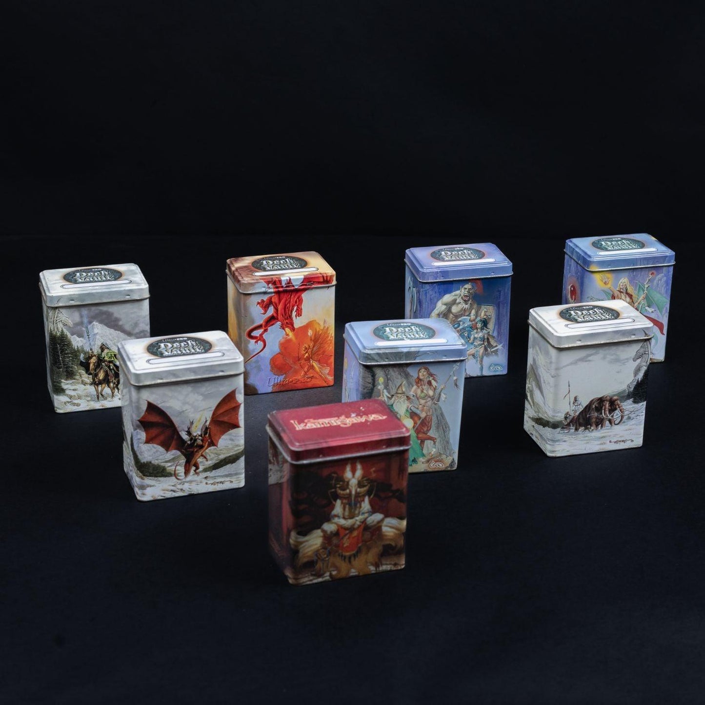Magic the Gathering Deckmasters Garfield vs Finklel & 8 Ultra Pro Metal Deck Box