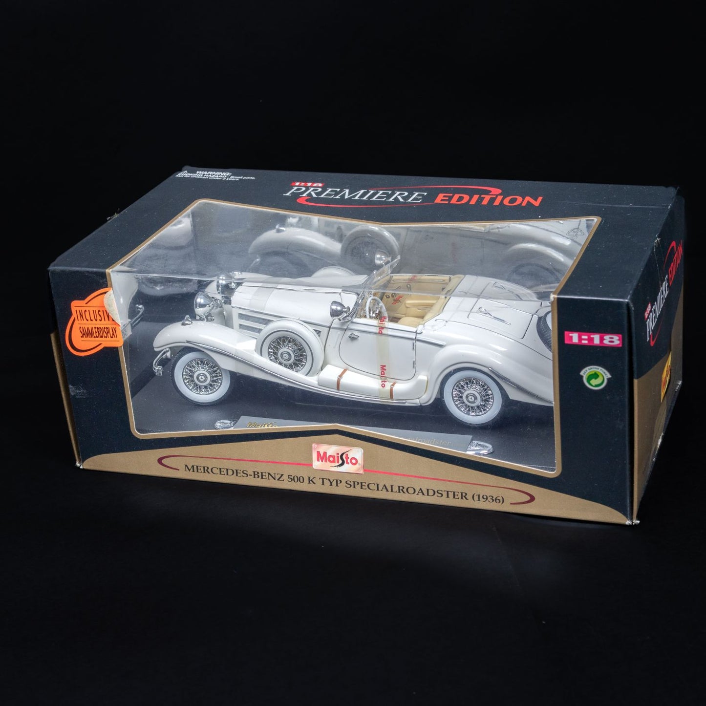 Maisto Premier Edition - 1/18 Modell - Mercedes-Benz 500 K Specialroadster - OVP
