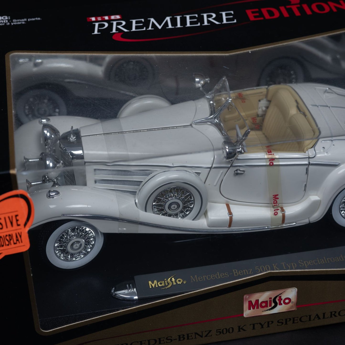 Maisto Premier Edition - 1/18 Modell - Mercedes-Benz 500 K Specialroadster - OVP