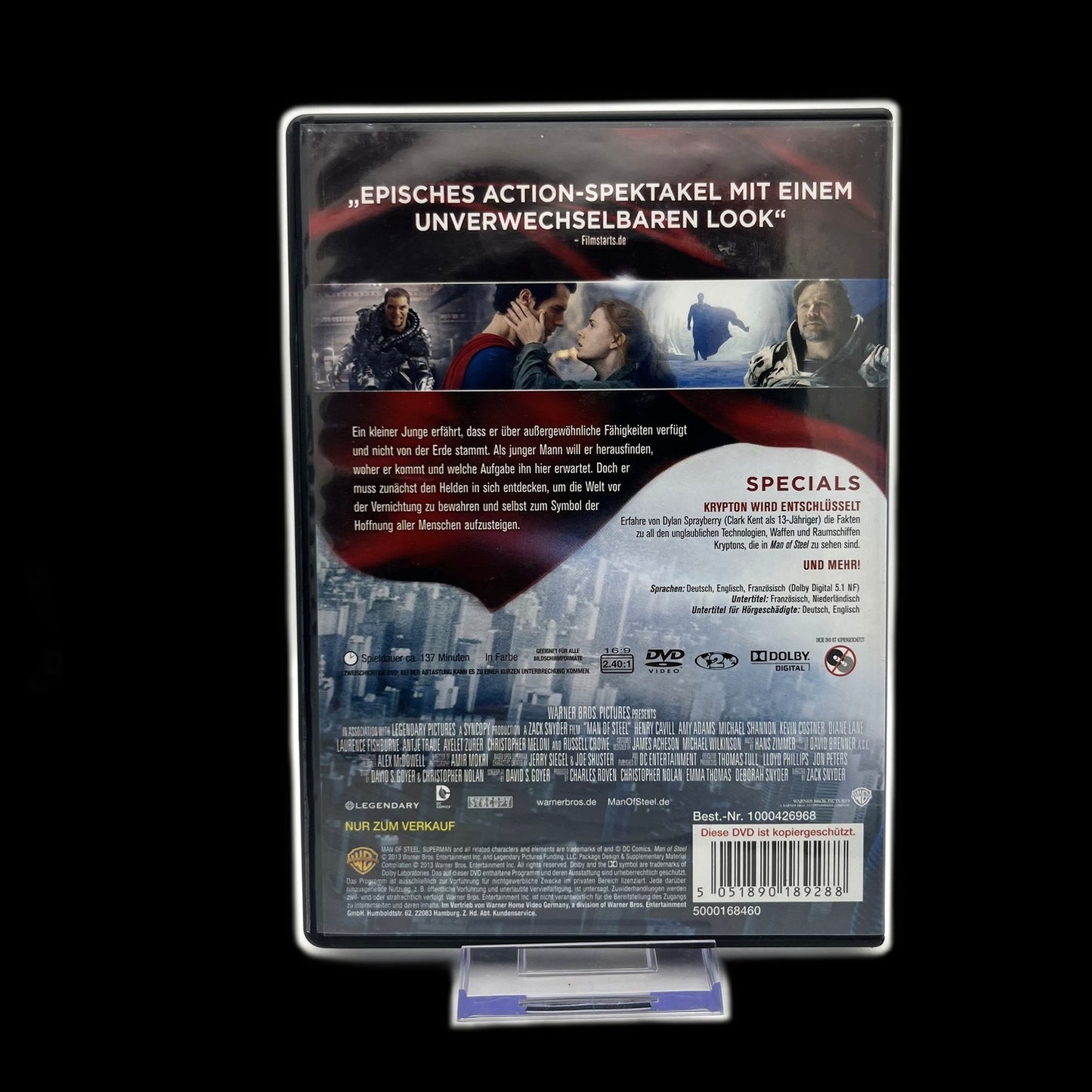 Man of Steel - DC Comics - Regie Zack Snyder - DVD - Superhelden - Gebraucht