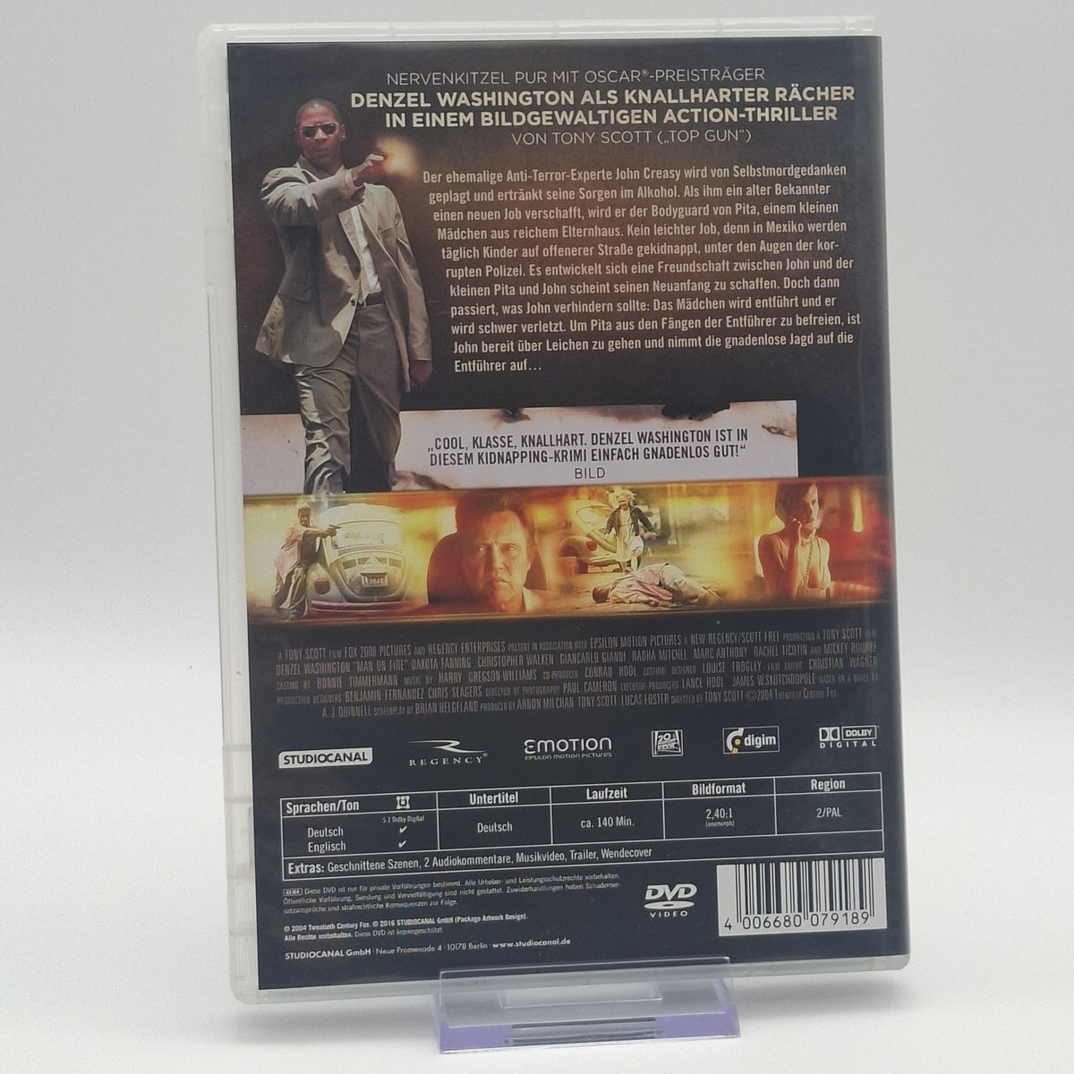 Man on Fire - Denzel Washington - Tony Scott - 2004 - DVD - Zustand Sehr Gut