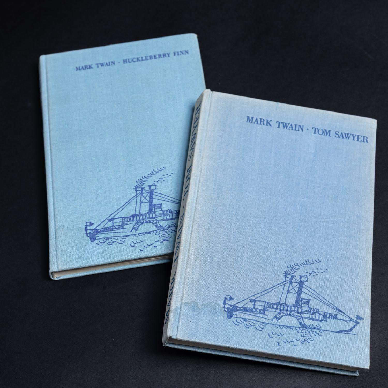 mark-twain-tom-awyer-huckleberry-finn-2-vintage-romane-vollmer-verlag-3 - Utopia Collectibles