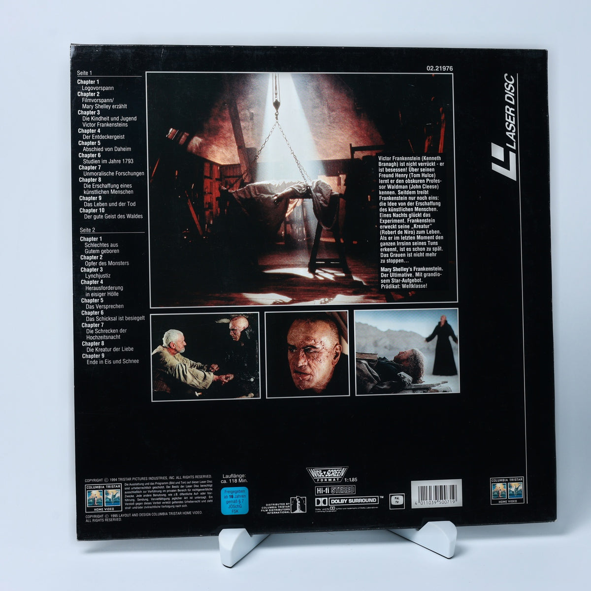 Mary Shelley's Frankenstein - LaserDisc - Widescreen - 1994 - Zustand Gut