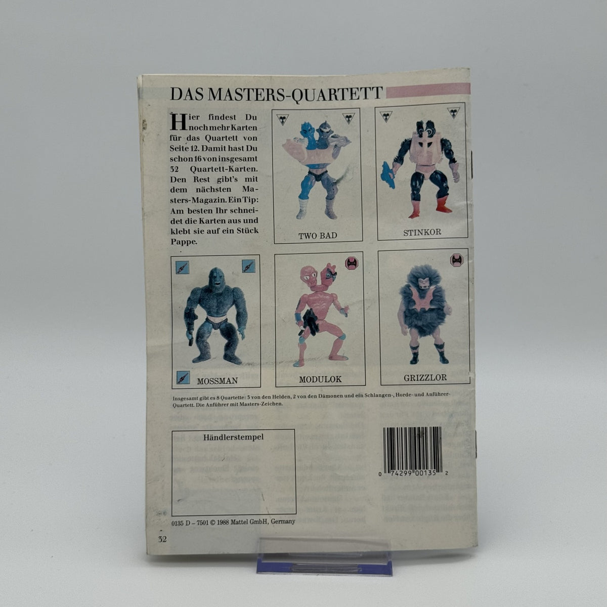 Masters of the Universe Magazin Nr. 1/88 - 1988 - Deutsch - Zustand Okay
