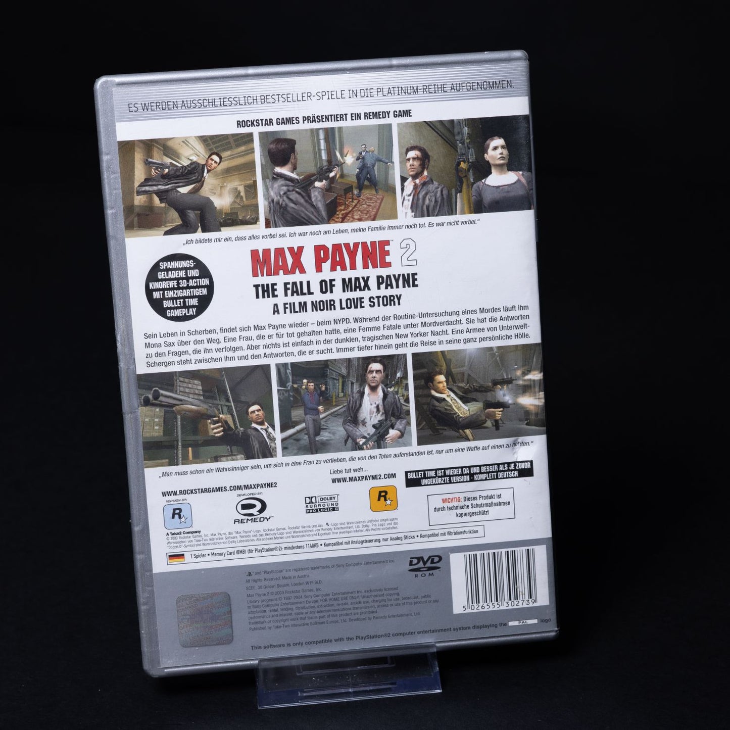 Max Payne 2 - Playstation 2 PS2 Platinum Spiel - CiB - PAL Deutsch - Gebraucht
