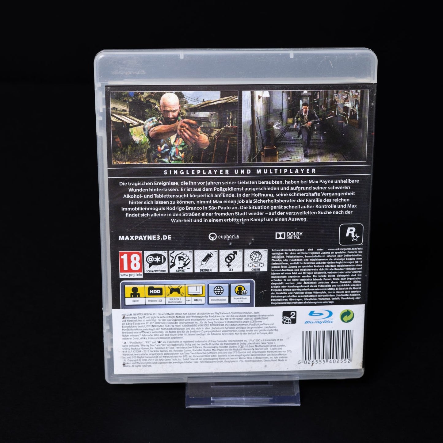Max Payne 3 - Playstation 3 PS3 Spiel - PAL - Zustand Okay