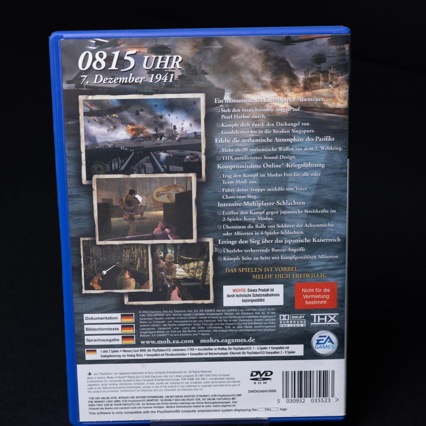 Medal of Honor: Rising Sun - Playsation 2 PS2 - CiB - PAL Deutsch - Gebraucht