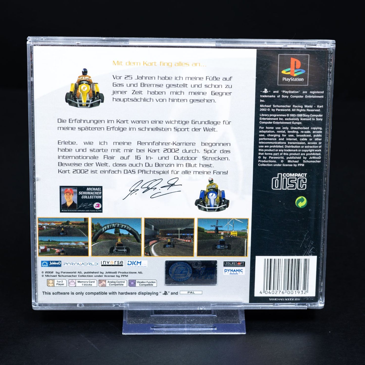 Michael Schuhmacher Kart 2002 - PS1 Spiel - CiB - PAL - Zustand Gut