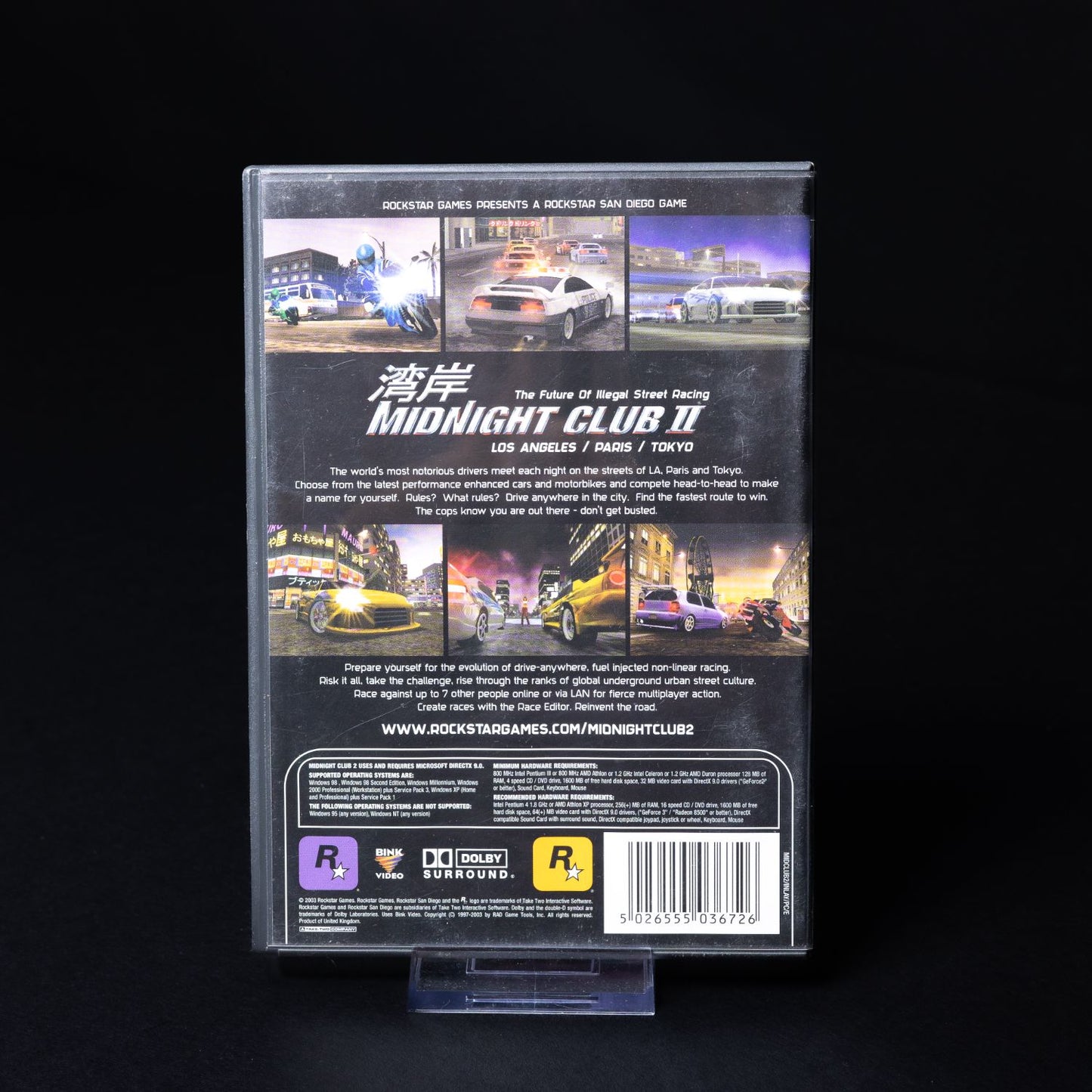 Midnight Club 2 Los Angeles / Paris / Tokyo - PC Spiel - CiB - Zustand Sehr Gut