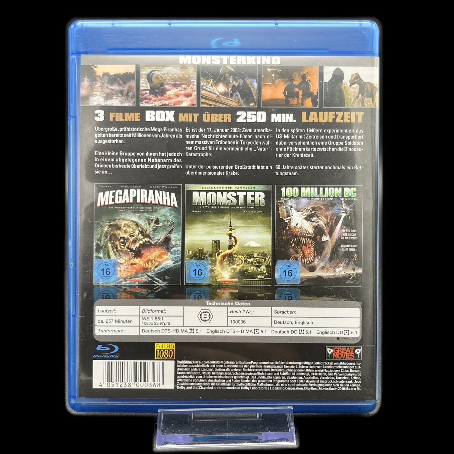 Monsterkino - 3-Filme-Box - Sci-Fi & Fantasy - Blu-Ray - Kreaturen - Gebraucht