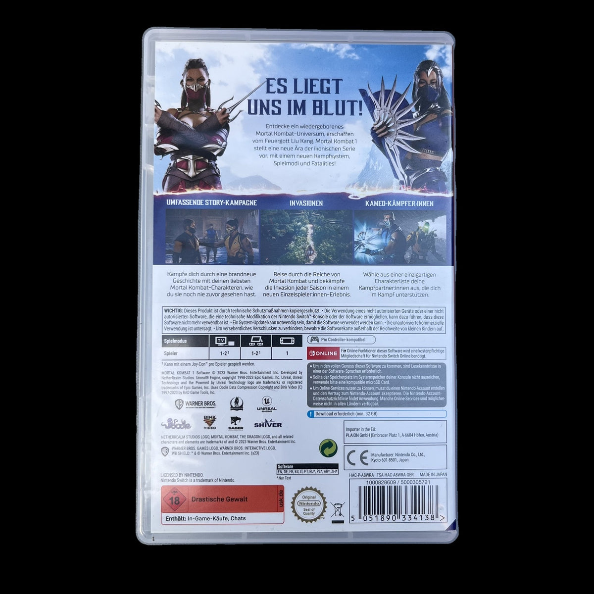 Mortal Kombat 1 - Actionspiel - Nintendo Switch - CiB - deutsch - Gebraucht