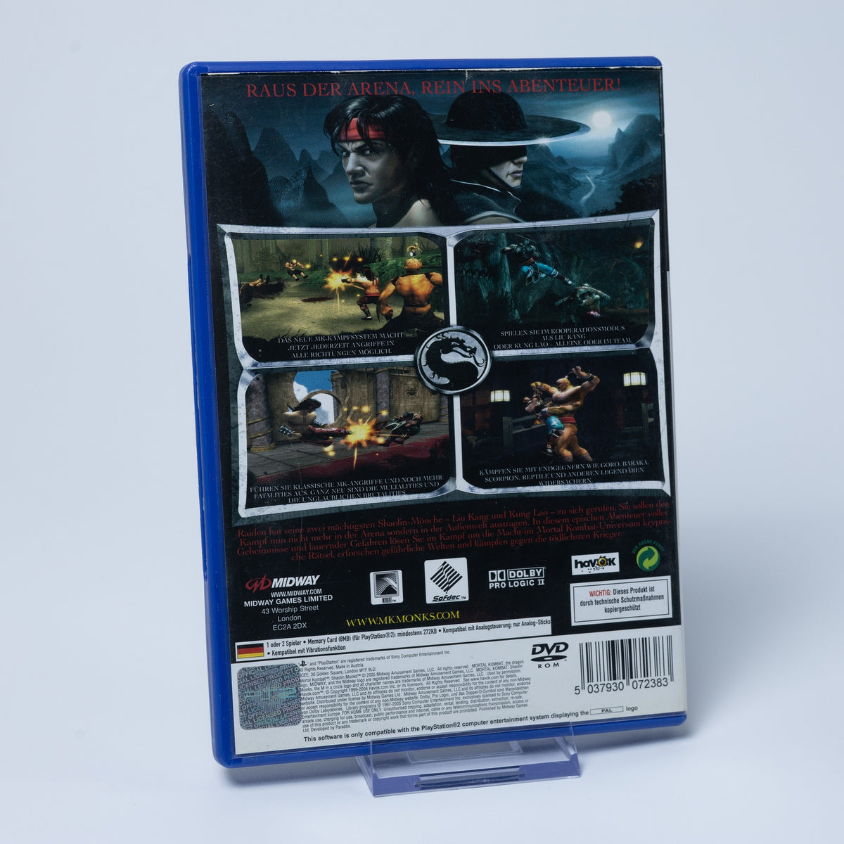 Mortal Kombat: Shaolin Monks - PS2 - PAL - Deutsch - Komplett - Gebraucht