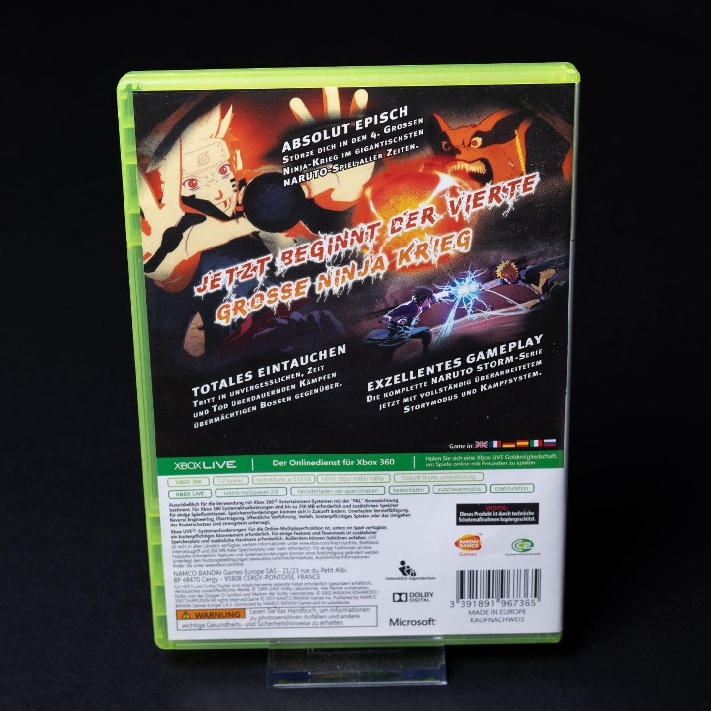 Naruro Shippuden Ultimate Ninja Storm 3 - XBOX 360 PAL - CiB - Zustand Sehr Gut