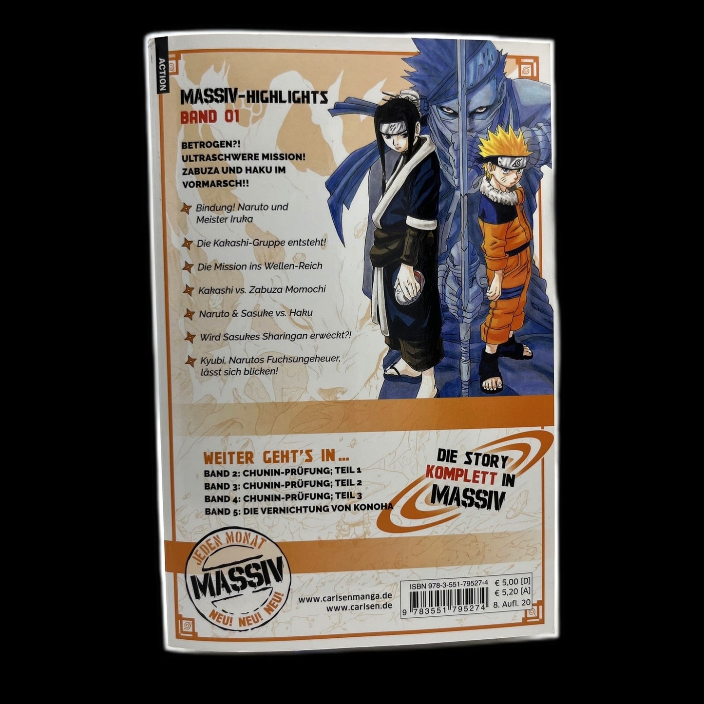 Naruto - Band 1 - Carlsen Manga - Deutsch - Massiv-Edition - Shonen - Gebraucht