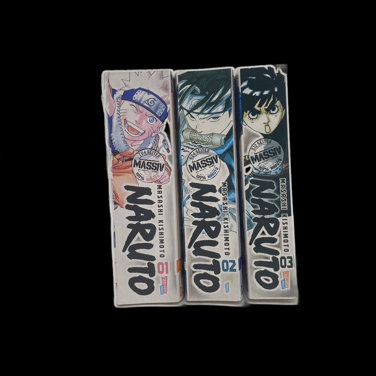Naruto Massiv - Band 1-3 - Carlsen Manga - Deutsch - Mäßige Gebrauchsspuren