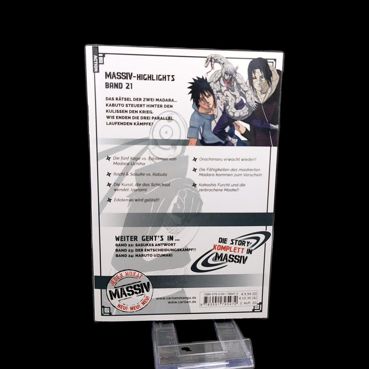 Naruto Massiv - Band 21 - Carlsen Manga - Deutsch - Shonen - Schwarzweiß