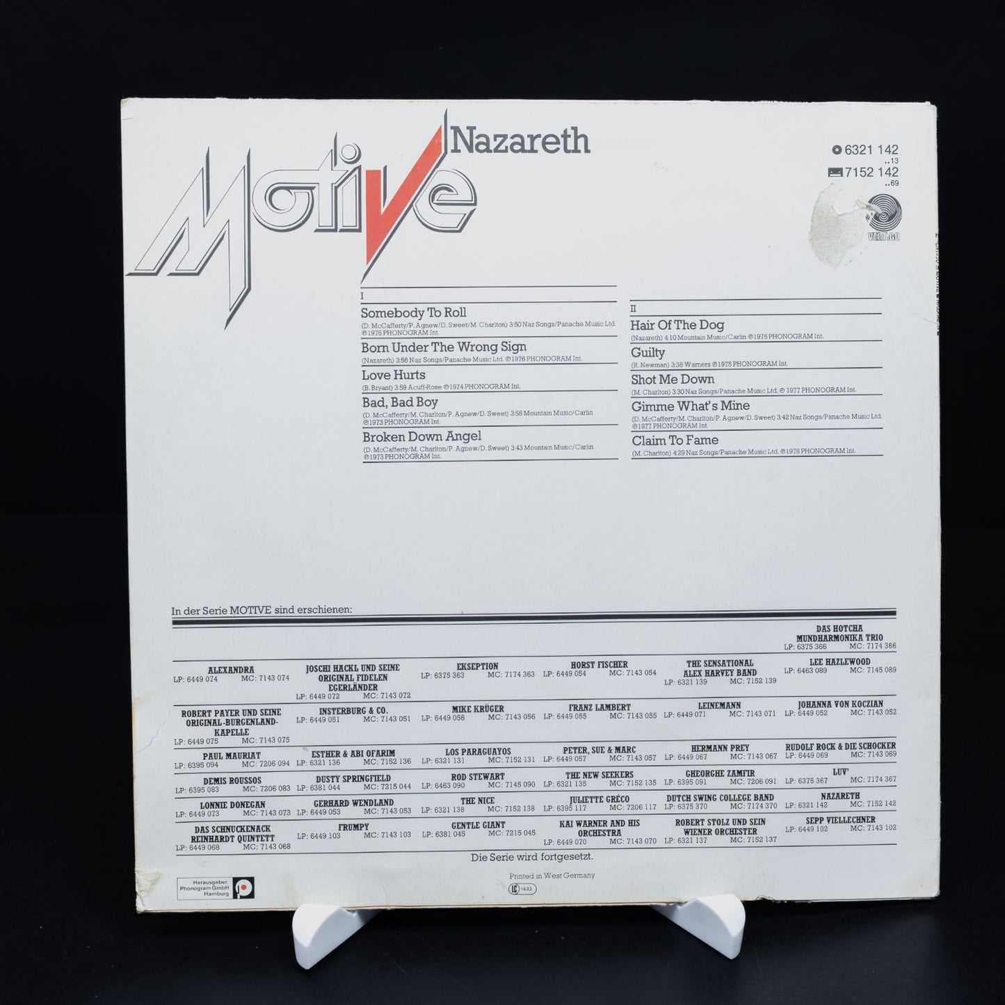 Nazareth – Nazareth - Vinyl LP Schallplatte - NM / G+
