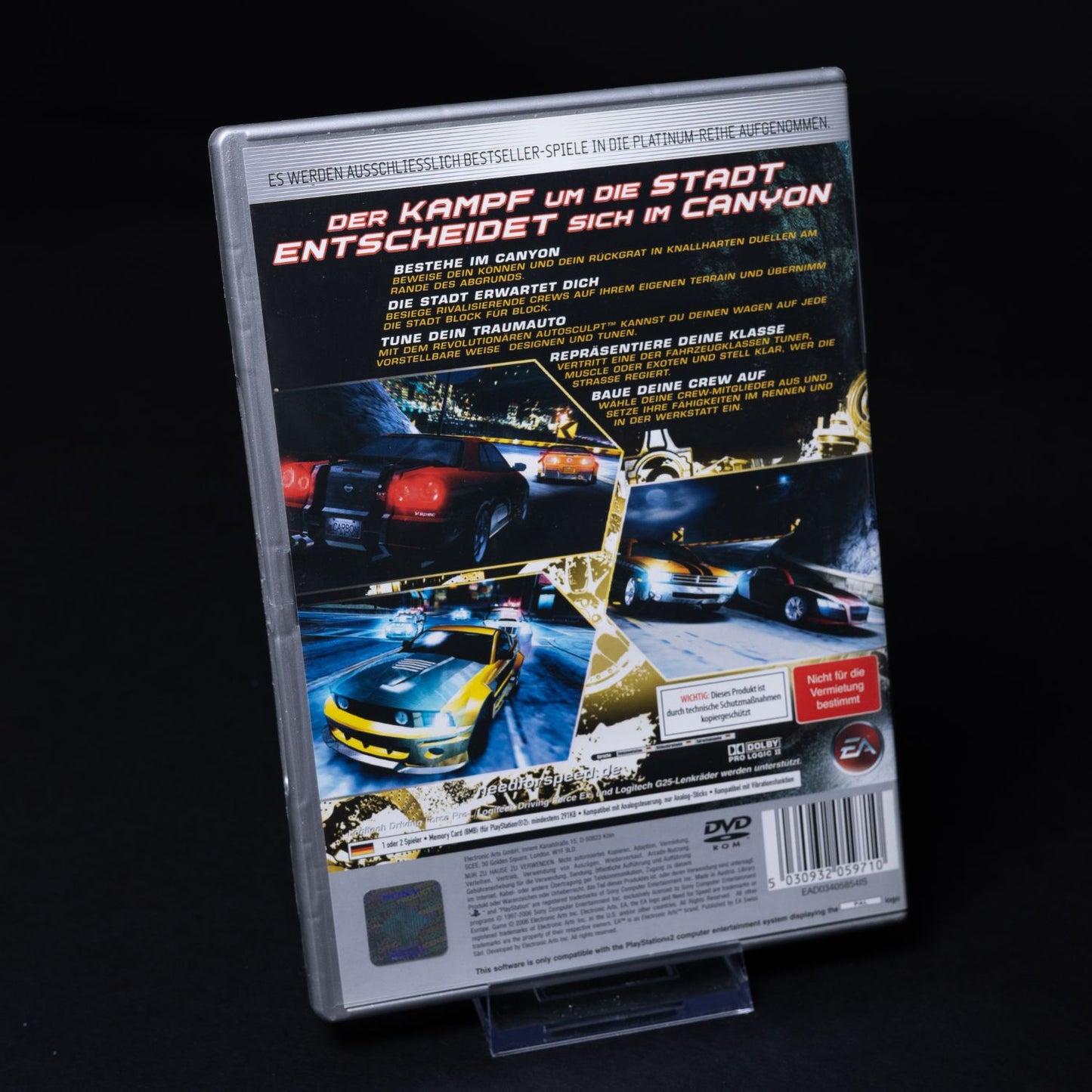 Need for Speed Carbon - Playstation PS2 Platinum - CiB - PAL Deutsch - Gebraucht