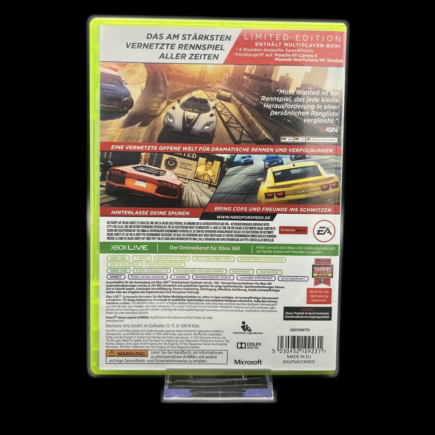 Need for Speed: Most Wanted - Xbox 360 - PAL - deutsch - Rennen - Gebraucht