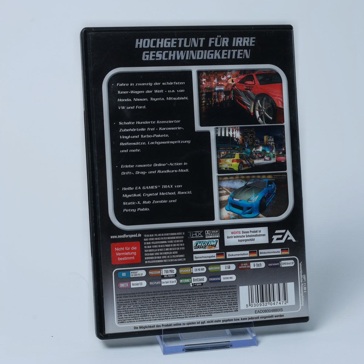 Need for Speed Underground - PC CD-ROM Spiel - Deutsch - Zustand Okay