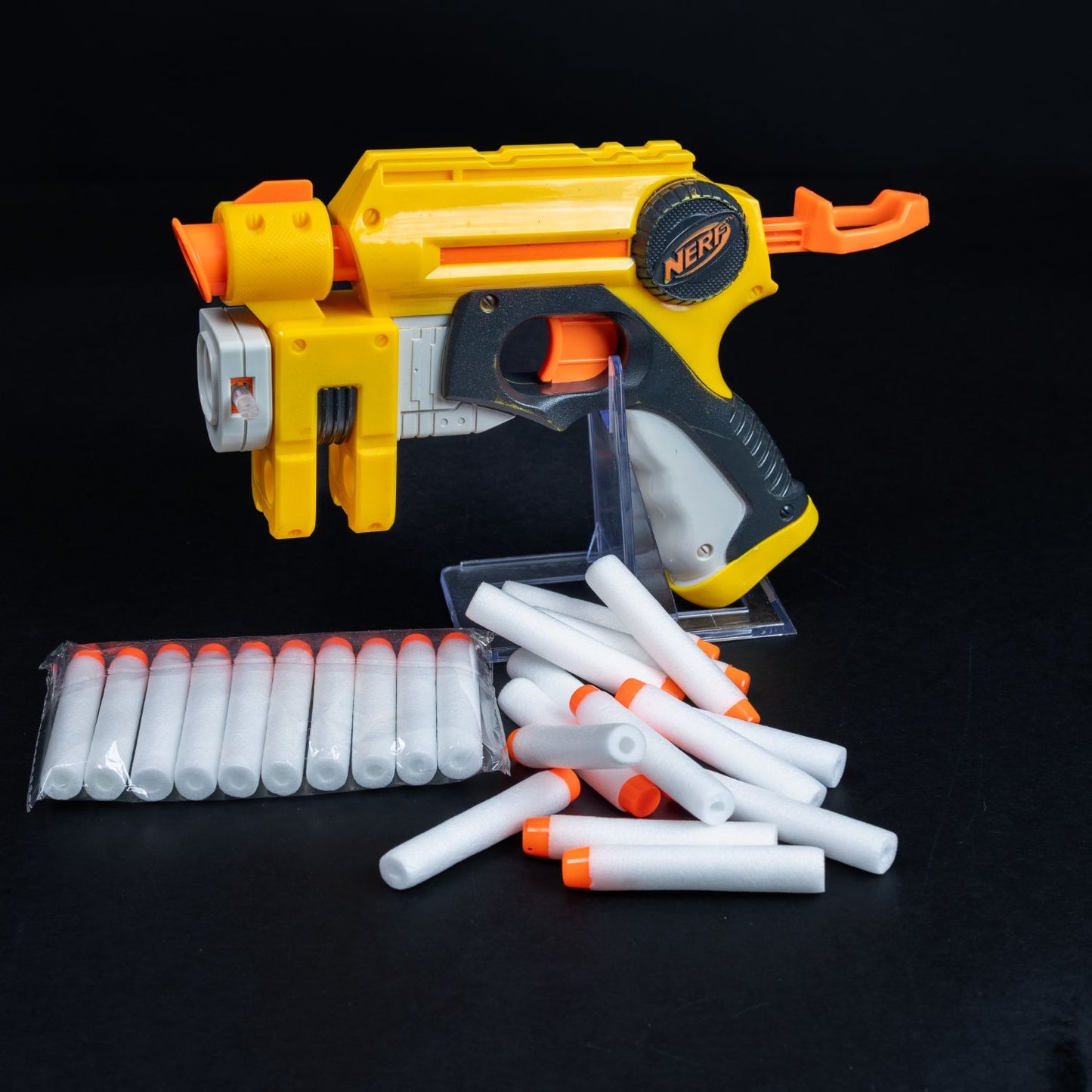 Nerf Gun - N-Strike EX3 Nite Finder (2004) - mit Laser Pointer und 24 Darts