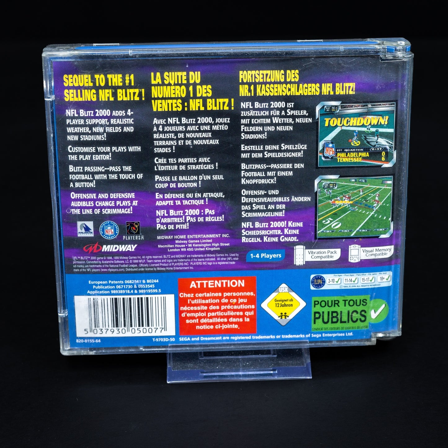 NFL Blitz 2000 - Sega Dreamcast Spiel - CiB - Zustand Sehr Gut