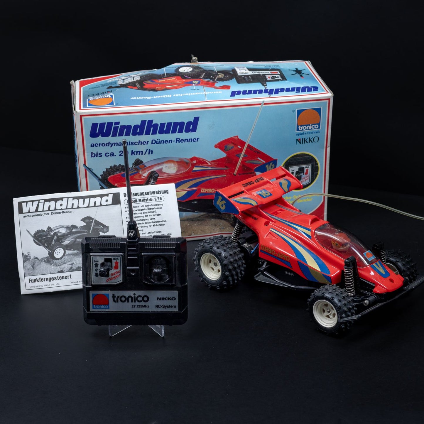 Nikko Tronico Windhund 1:16 RC Auto 21 - 125 Mhz Retro Ferngesteuert - Zust. Gut