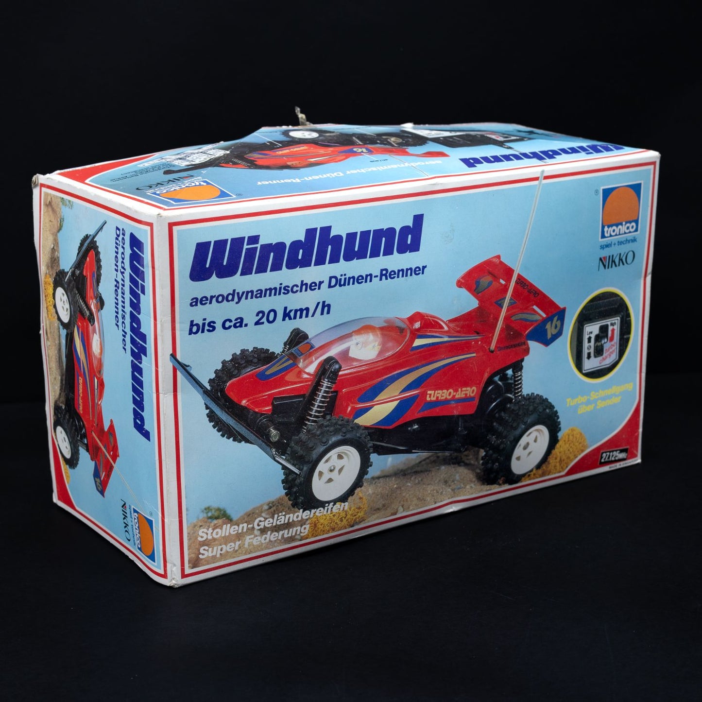 Nikko Tronico Windhund 1:16 RC Auto 21 - 125 Mhz Retro Ferngesteuert - Zust. Gut