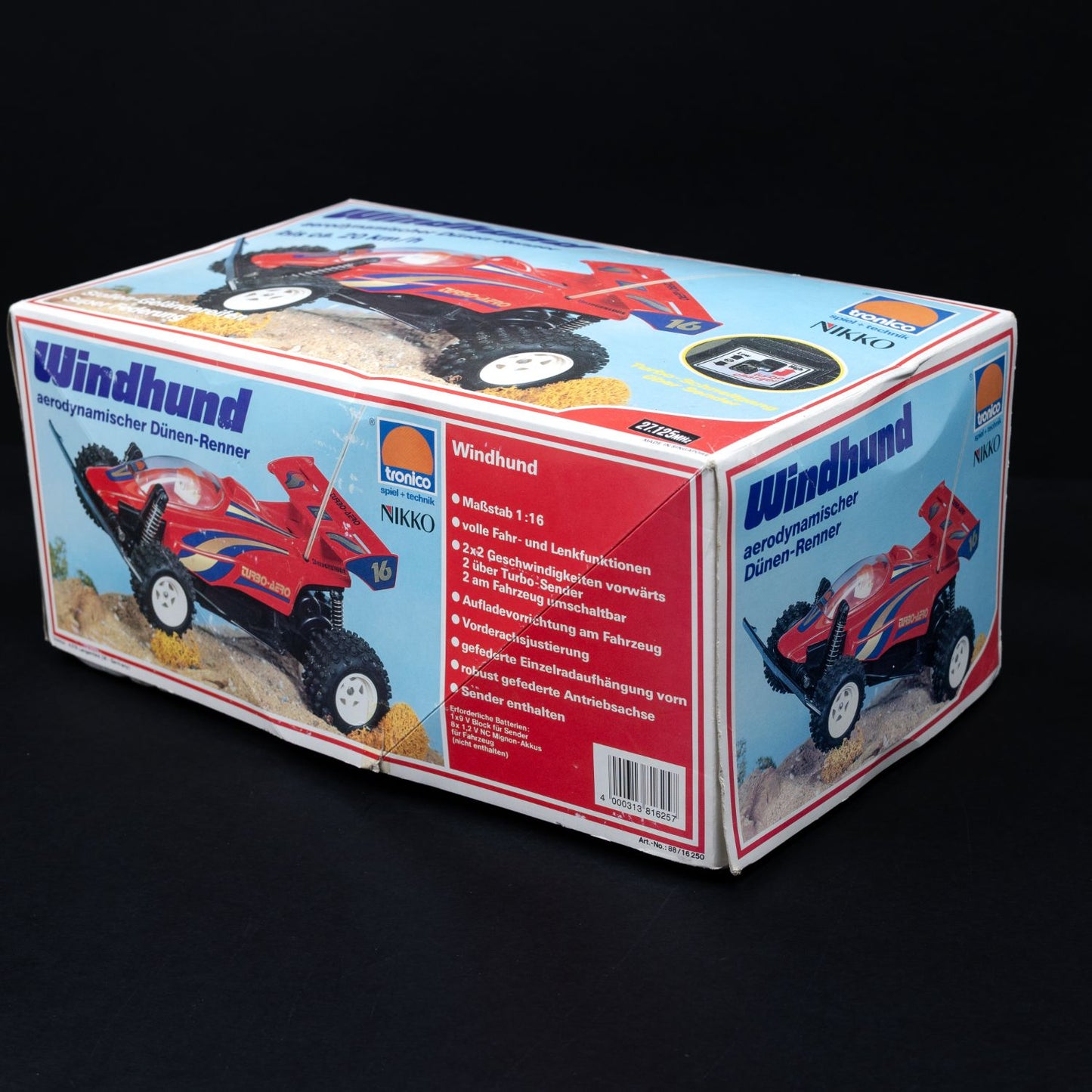 Nikko Tronico Windhund 1:16 RC Auto 21 - 125 Mhz Retro Ferngesteuert - Zust. Gut